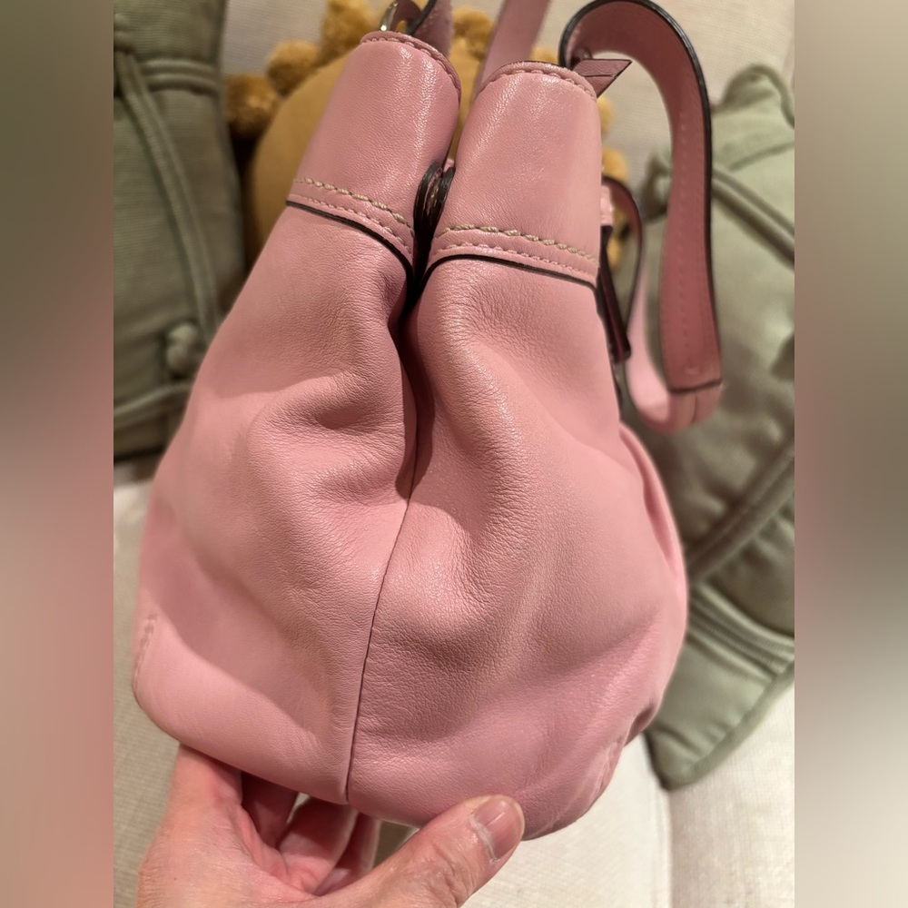 Coach SoHo Pink Shoulder Bag with Cherry Charm - Picture 3 of 12